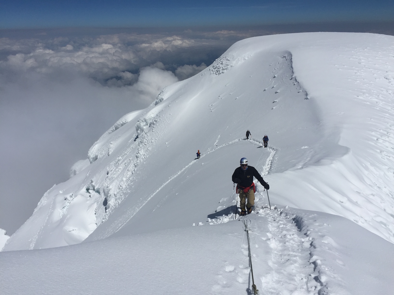 Finishing 2017 on a glaciated volcano in Ecuador
